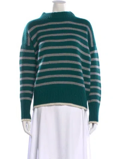 Pre-owned La Ligne Wool Striped Sweater In Green