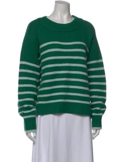 Pre-owned La Ligne Wool Striped Sweater In Green