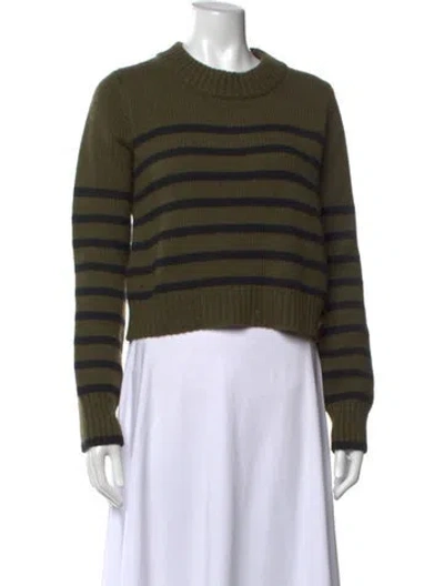 Pre-owned La Ligne Wool Striped Sweater In Green
