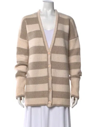 Pre-owned La Ligne Wool Striped Sweater In Neutral