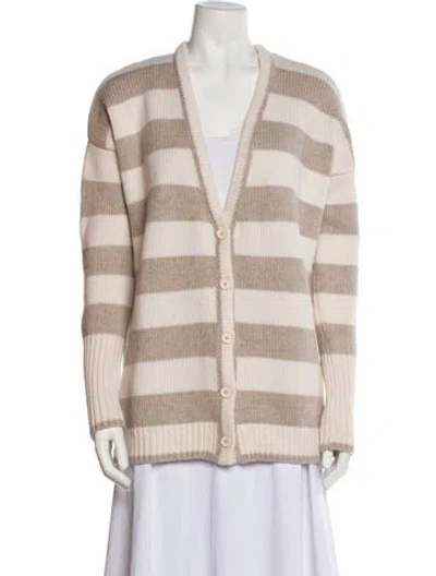 Pre-owned La Ligne Wool Striped Sweater In Neutral