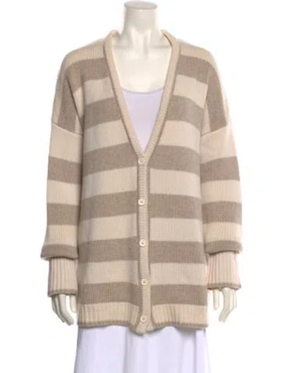 Pre-owned La Ligne Wool Striped Sweater In Neutral