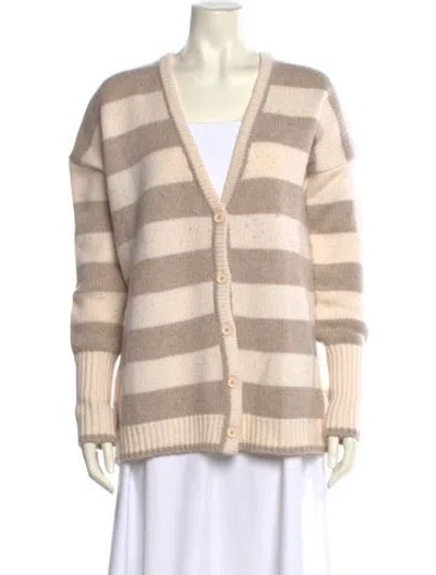 Pre-owned La Ligne Wool Striped Sweater In Neutral