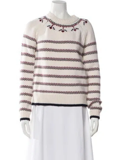 Pre-owned La Ligne Wool Striped Sweater In Neutral