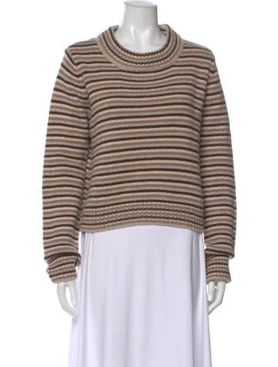 Pre-owned La Ligne Wool Striped Sweater In Neutral