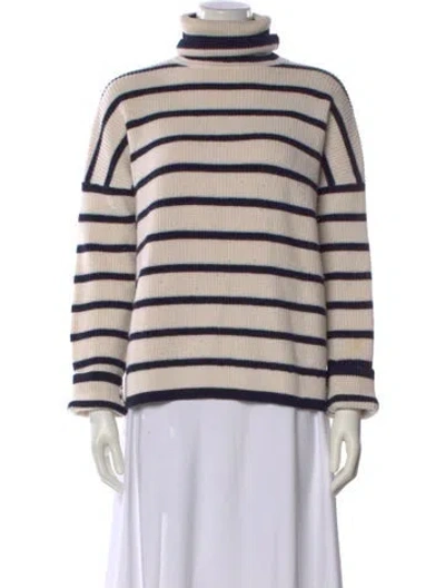 Pre-owned La Ligne Wool Striped Sweater In Neutral