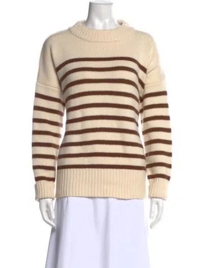Pre-owned La Ligne Wool Striped Sweater In Neutral