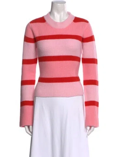 Pre-owned La Ligne Wool Striped Sweater In Pink