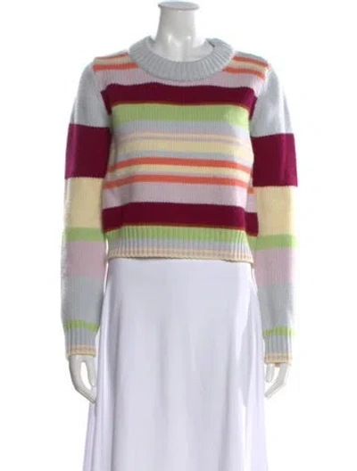 Pre-owned La Ligne Wool Striped Sweater In Purple