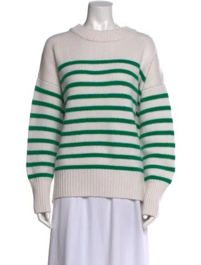 Pre-owned La Ligne Wool Striped Sweater W/ Tags In Green