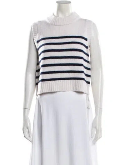 Pre-owned La Ligne Wool Striped Sweater W/ Tags In White