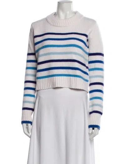 Pre-owned La Ligne Wool Striped Sweater In White