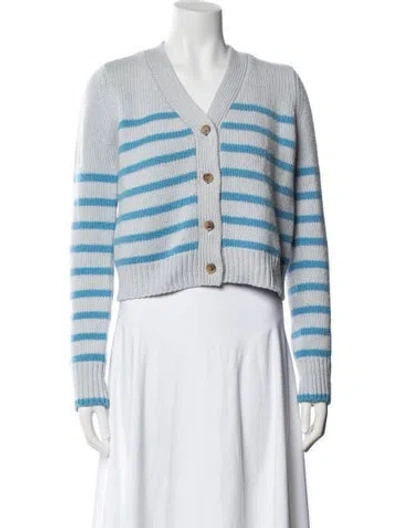 Pre-owned La Ligne Wool Striped Sweater In White