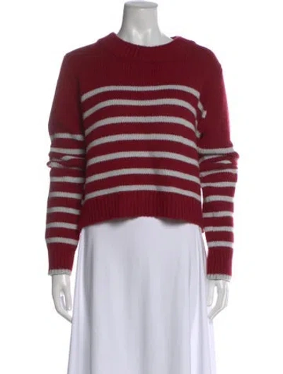 Pre-owned La Ligne Wool Striped Sweatshirt In Red