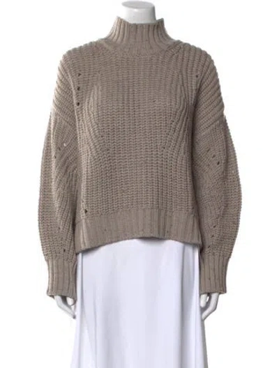 Pre-owned La Ligne Wool Turtleneck Sweater In Neutral