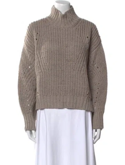 Pre-owned La Ligne Wool Turtleneck Sweater In Neutral