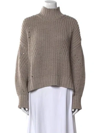 Pre-owned La Ligne Wool Turtleneck Sweater In Neutral