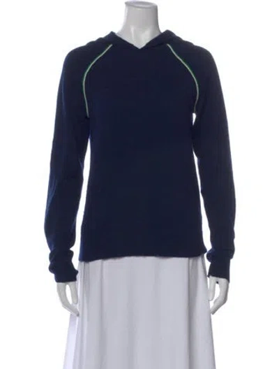 Pre-owned La Ligne Wool V-neck Sweater In Blue