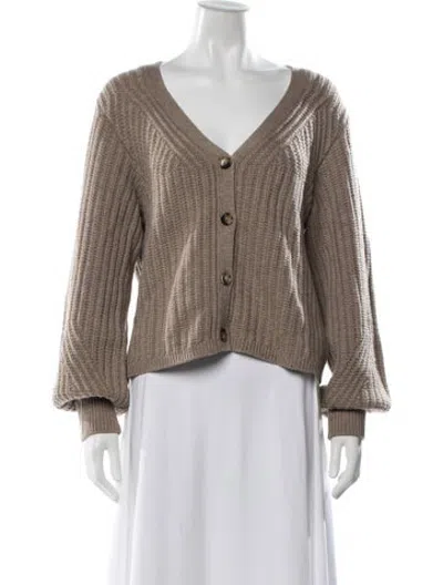 Pre-owned La Ligne Wool V-neck Sweater In Brown