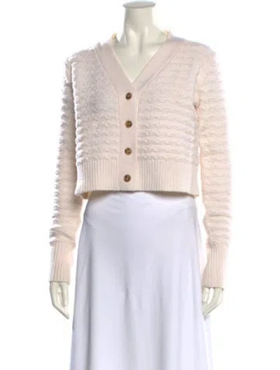 Pre-owned La Ligne Wool V-neck Sweater In Neutral