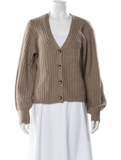 Pre-owned La Ligne Wool V-neck Sweater In Neutral
