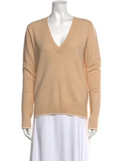 Pre-owned La Ligne Wool V-neck Sweater In Neutral
