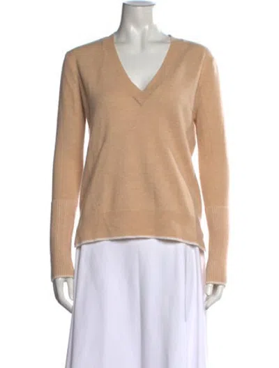 Pre-owned La Ligne Wool V-neck Sweater In Neutrals