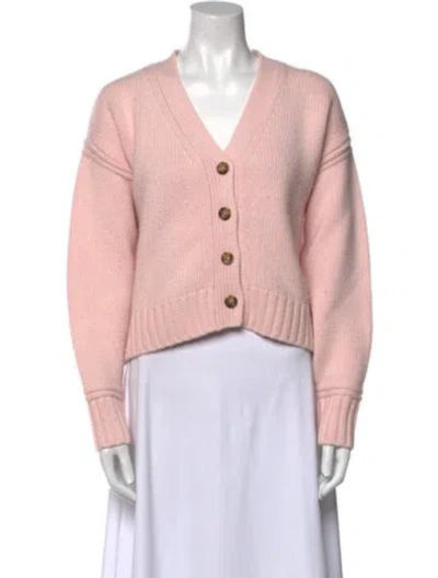Pre-owned La Ligne Wool V-neck Sweater In Pink