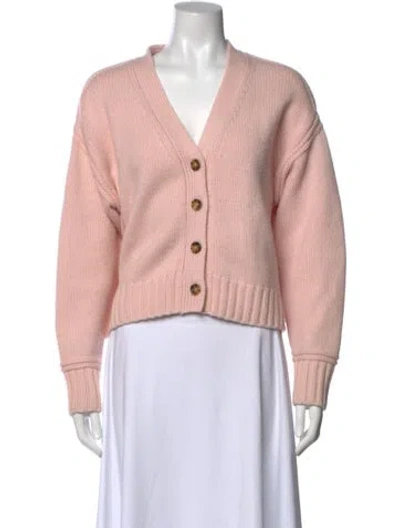 Pre-owned La Ligne Wool V-neck Sweater In Pink