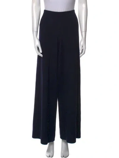 Pre-owned La Ligne Wool Wide Leg Pants In Black