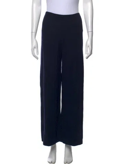 Pre-owned La Ligne Wool Wide Leg Pants In Black