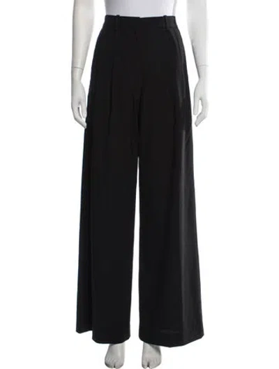 Pre-owned La Ligne Wool Wide Leg Pants In Black