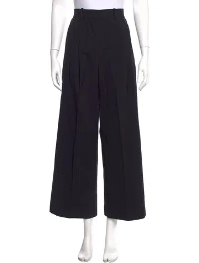 Pre-owned La Ligne Wool Wide Leg Pants In Black
