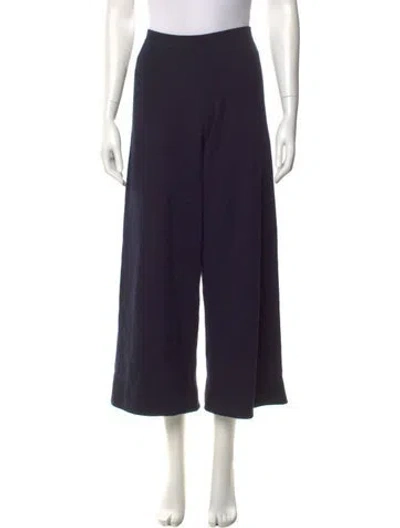 Pre-owned La Ligne Wool Wide Leg Pants In Blue
