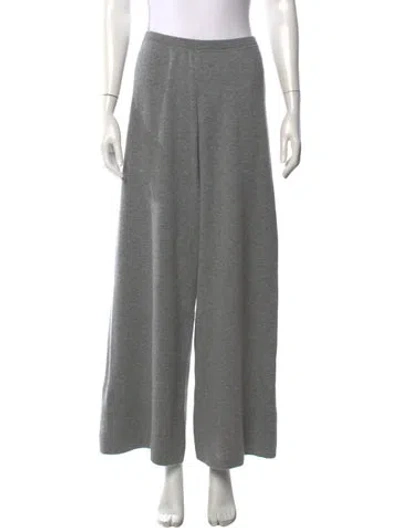 Pre-owned La Ligne Wool Wide Leg Pants In Grey