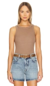 Lamade Aida Racer Front Tank In Coca Mocha