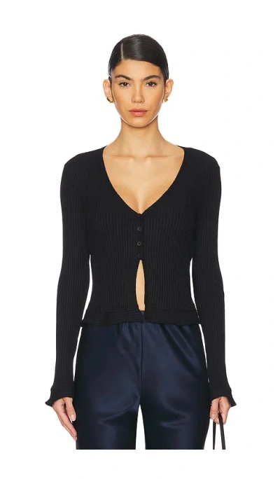 La Made Cropped Cardi Top In 블랙