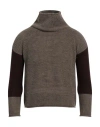 La Maglia Man Turtleneck Dark Brown Size L Wool, Acrylic In Brown