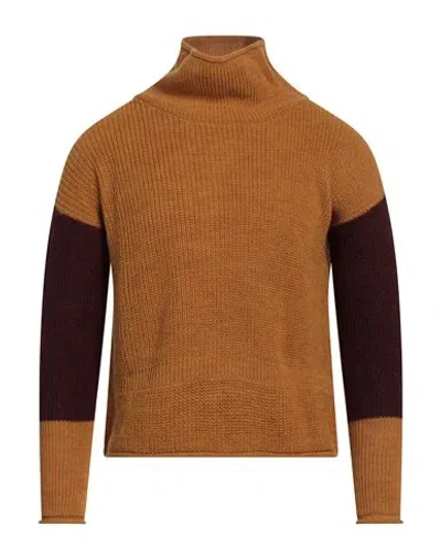 La Maglia Man Turtleneck Marigold Size M Wool, Acrylic In Yellow