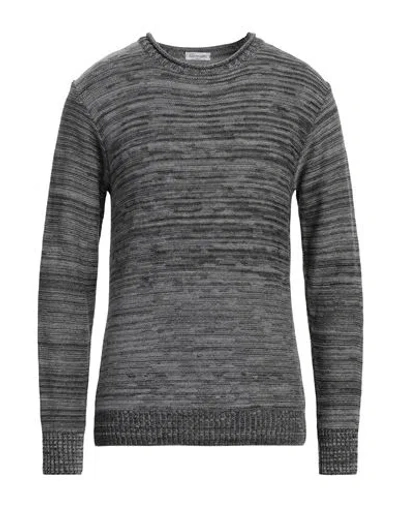 La Maglieria Man Sweater Charcoal Size Xxl Merino Wool, Acrylic In Grey