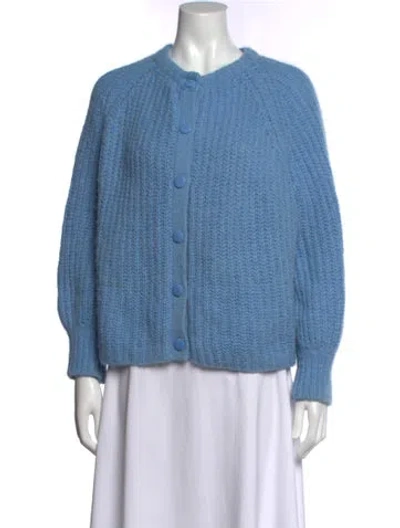 Pre-owned La Maille Sezane Alpaca Crew Neck Sweater In Blue