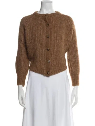 Pre-owned La Maille Sezane Alpaca Crew Neck Sweater In Brown