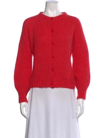 Pre-owned La Maille Sezane Alpaca Crew Neck Sweater In Red
