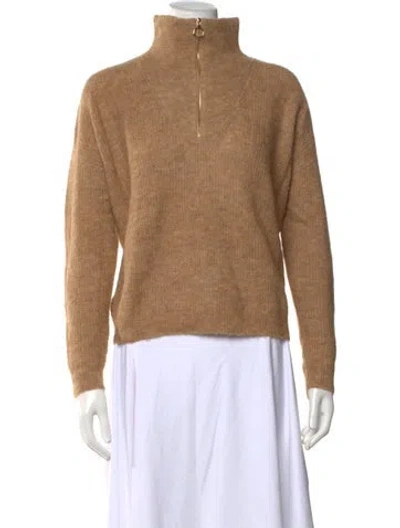 Pre-owned La Maille Sezane Alpaca Turtleneck Sweater In Brown