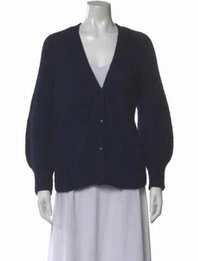 Pre-owned La Maille Sezane Alpaca V-neck Sweater In Gray