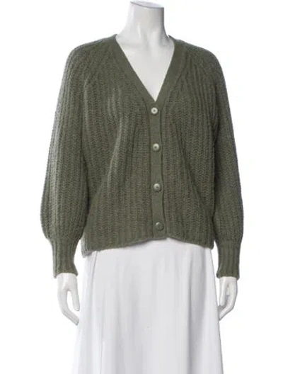 Pre-owned La Maille Sezane Alpaca V-neck Sweater In Green