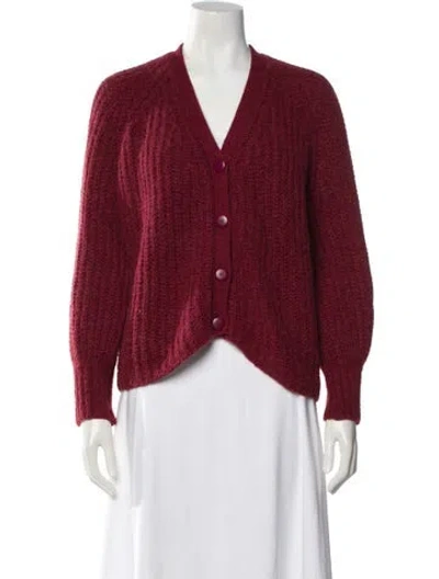 Pre-owned La Maille Sezane Alpaca V-neck Sweater In Red