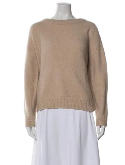 Pre-owned La Maille Sezane Baby Alpaca Bateau Neckline Sweater In Neutral