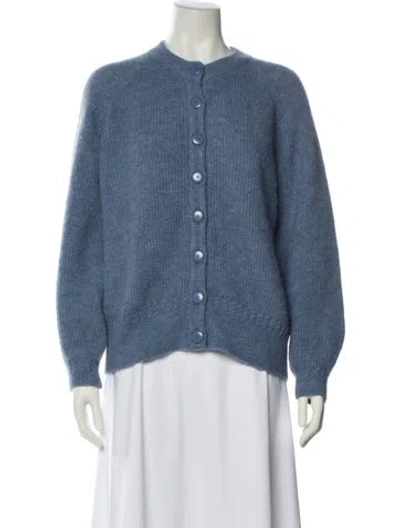 Pre-owned La Maille Sezane Baby Alpaca Crew Neck Sweater In Blue