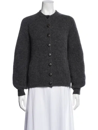 Pre-owned La Maille Sezane Baby Alpaca Crew Neck Sweater In Gray